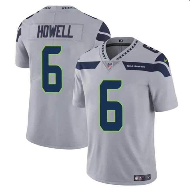 Men & Women & Youth Seattle Seahawks #6 Sam Howell Gray Vapor Limited Football Stitched Jersey->pittsburgh steelers->NFL Jersey
